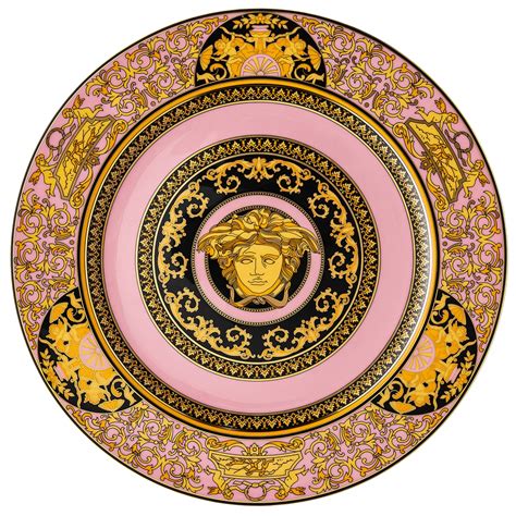 versace medusa rose plate|Versace Medusa rhapsody tableware.